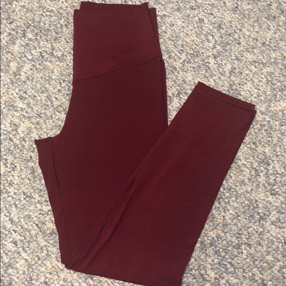 aerie red play leggings